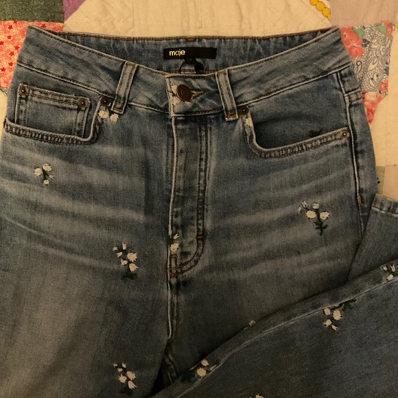NWT Maje embroidered jeans - Picture 3 of 10